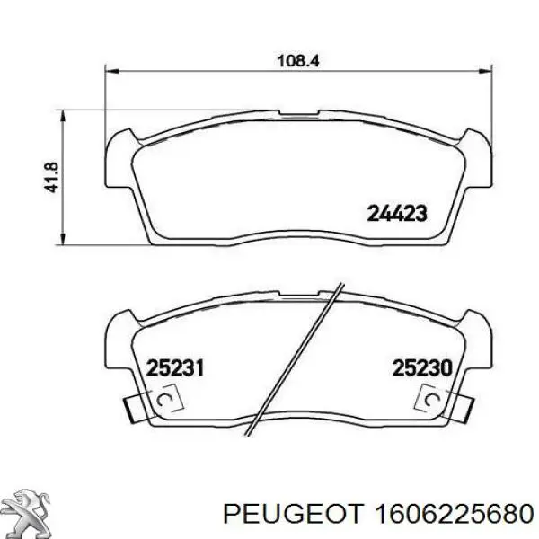 1606225680 Peugeot/Citroen Передні гальмівні колодки
