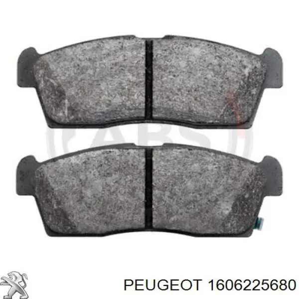 Передні тормозні колодки 1606225680 Peugeot/Citroen