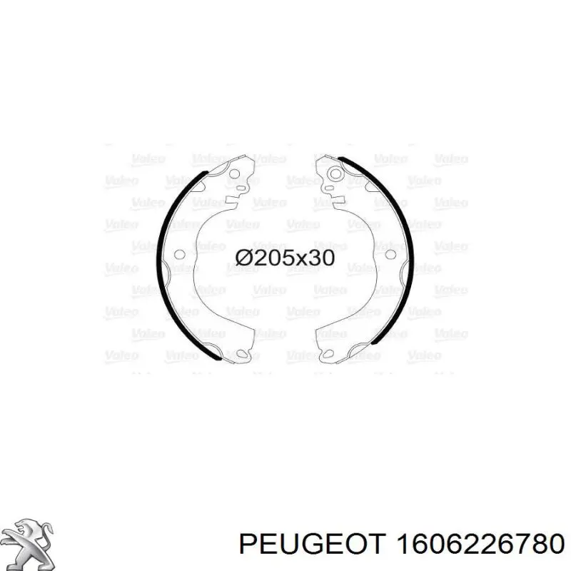 1606226780 Peugeot/Citroen Колодки гальмівні задні, барабанні