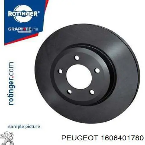 1606401780 Peugeot/Citroen диск гальмівний задній