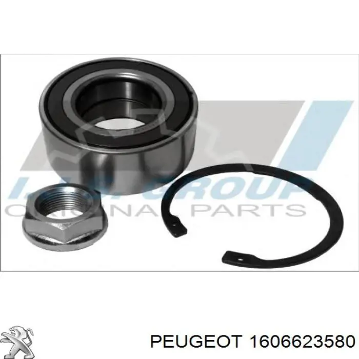 Комплект підшипник маточини передньої Peugeot/Citroen 1606623580 ціна, від 39.66 USD
