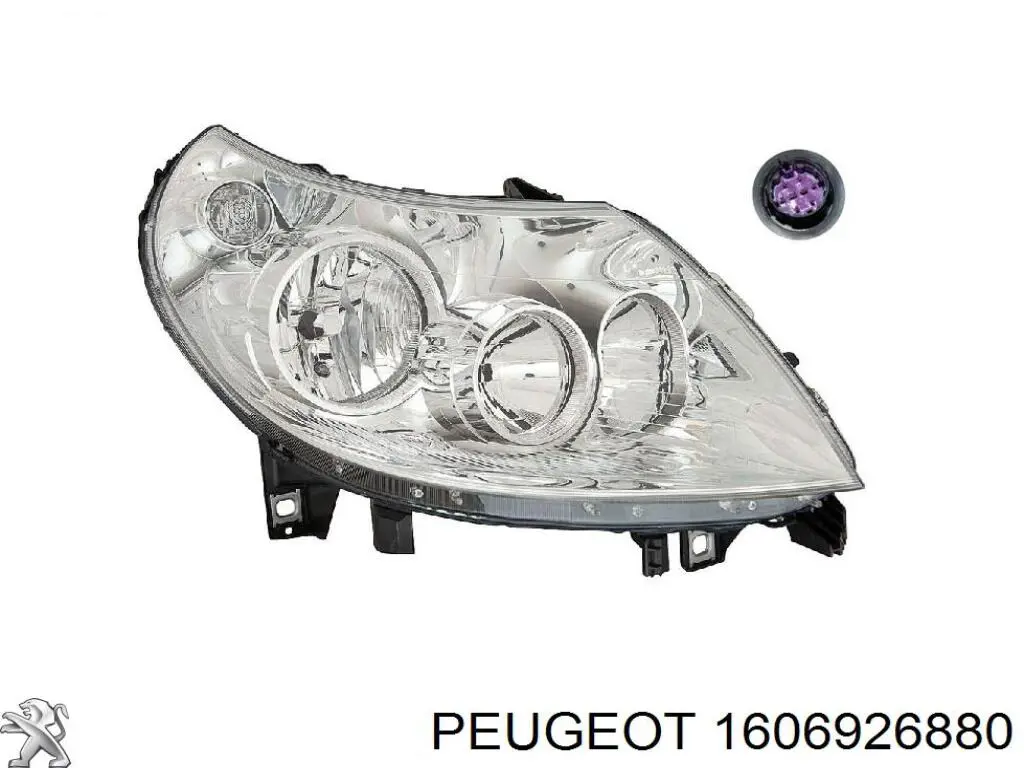 Фара правая Peugeot/Citroen 1606926880 ціна, від 130.52 USD