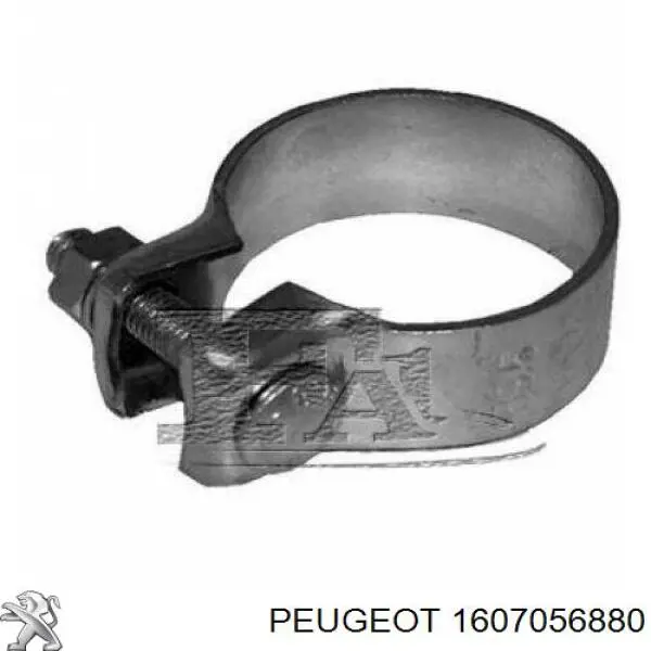 1607056880 Peugeot/Citroen кронштейн/хомут глушника, передній