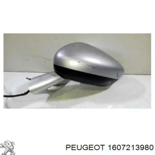 Дзеркальний елемент дзеркала заднього виду, лівого 1607213980 Peugeot/Citroen