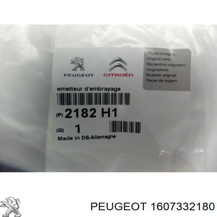 1607332180 Peugeot/Citroen Циліндр зчеплення, головний