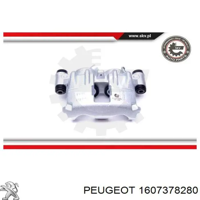 1607378280 Peugeot/Citroen Супорт гальмівний, передній, лівий