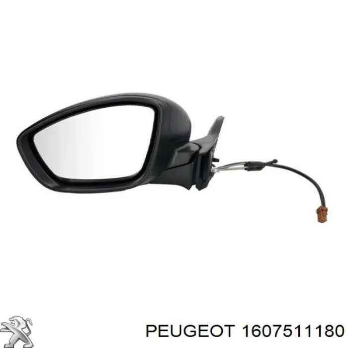 1607511180 Peugeot/Citroen Дзеркало заднього виду, ліве