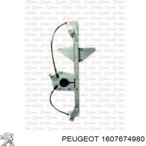 Купити 1607674980 Peugeot/Citroen Механізм склопідіймача двері задньої, правої