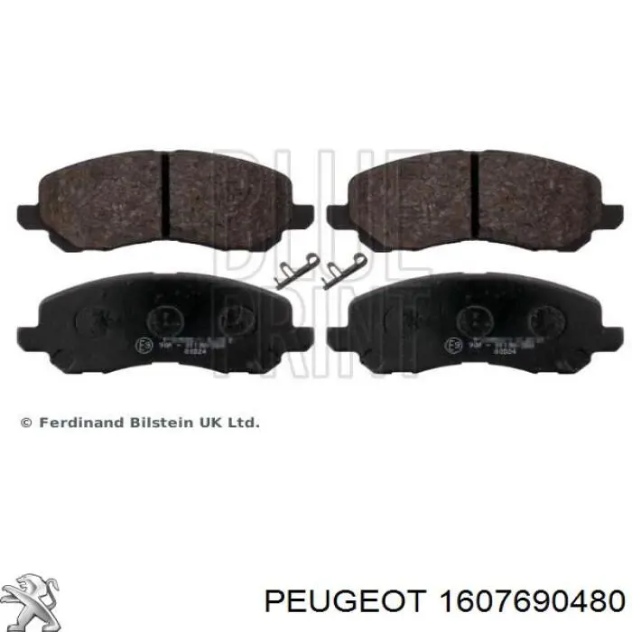 1607690480 Peugeot/Citroen колодки гальмівні передні, дискові