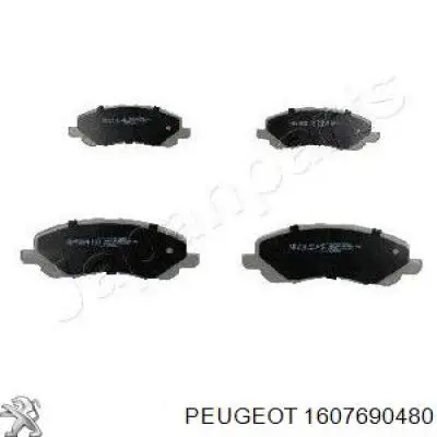 Купити 1607690480 Peugeot/Citroen Колодки гальмівні передні, дискові
