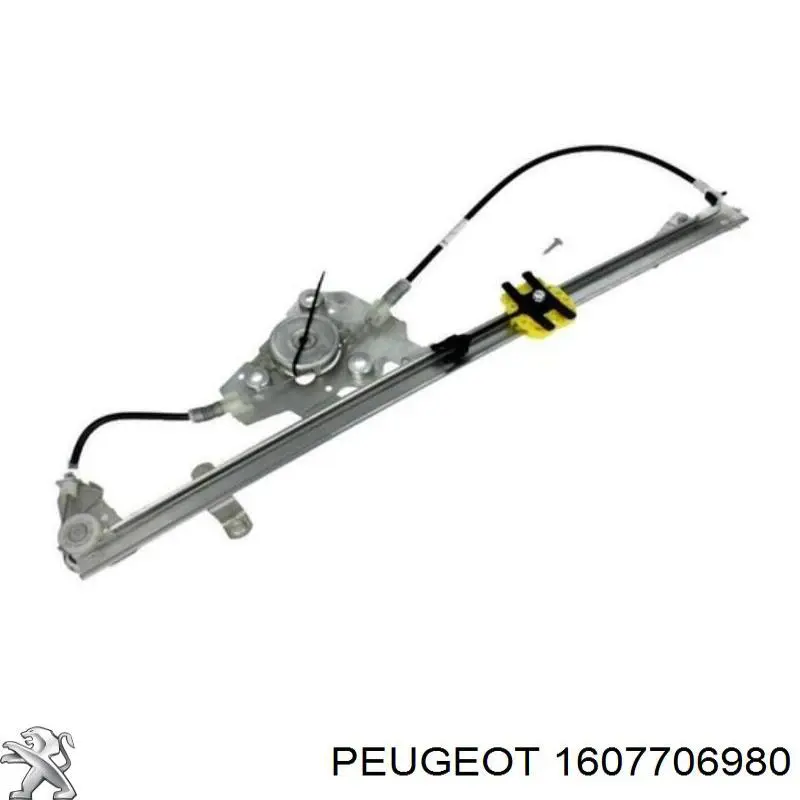 Купити 1607706980 Peugeot/Citroen Механізм стеклопідйомника водійських дверей