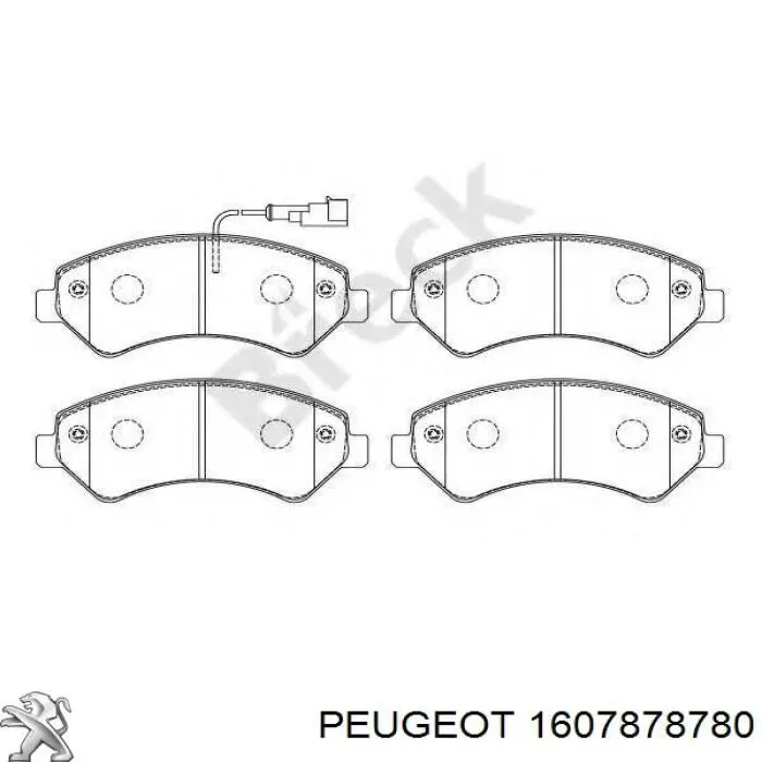 1607878780 Peugeot/Citroen колодки гальмівні передні, дискові