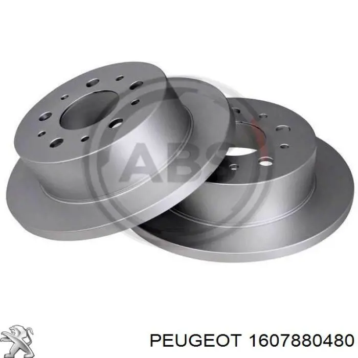 Купити 1607880480 Peugeot/Citroen Диск заднього гальма