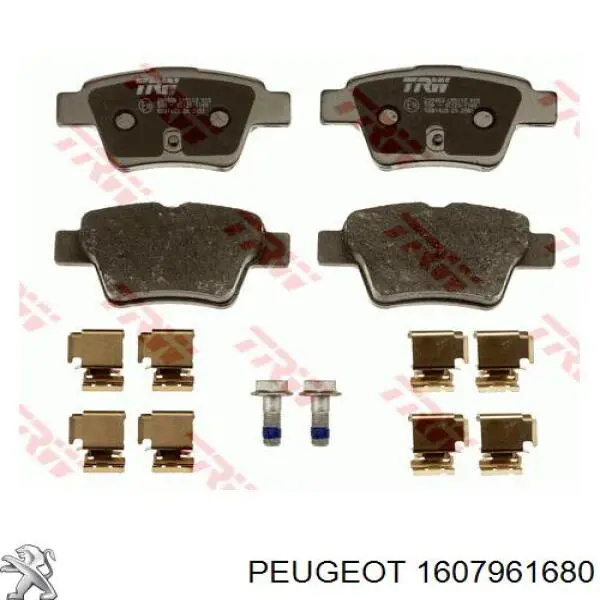 Колодки гальмівні передні, дискові 1607961680 Peugeot/Citroen