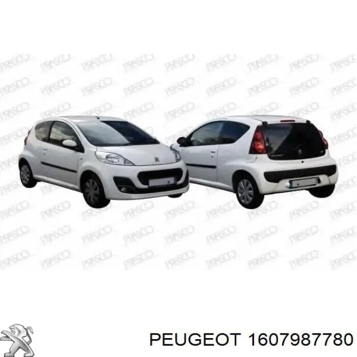  Решітка переднього бампера, ліва Peugeot 107 