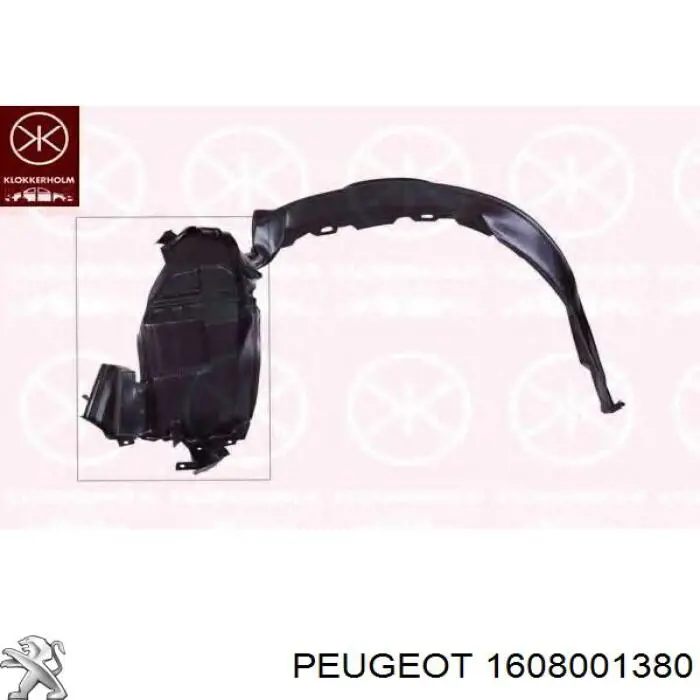 Подкрильнікі переднього крила, правий Peugeot/Citroen 1608001380 ціна, від  USD