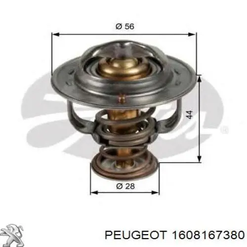 Автомобільний термостат Peugeot/Citroen 1608167380 ціна, від 12.71 USD