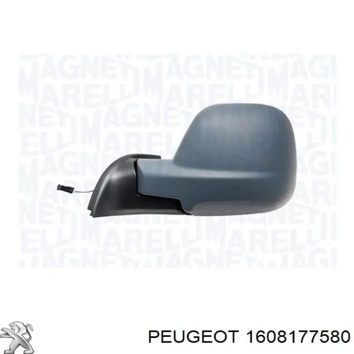 1608177580 Peugeot/Citroen дзеркало заднього виду, ліве