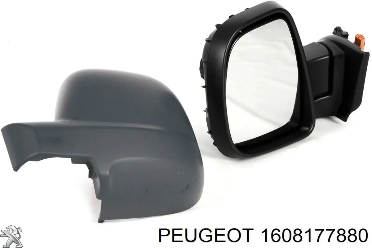 1608177880 Peugeot/Citroen дзеркало заднього виду, ліве