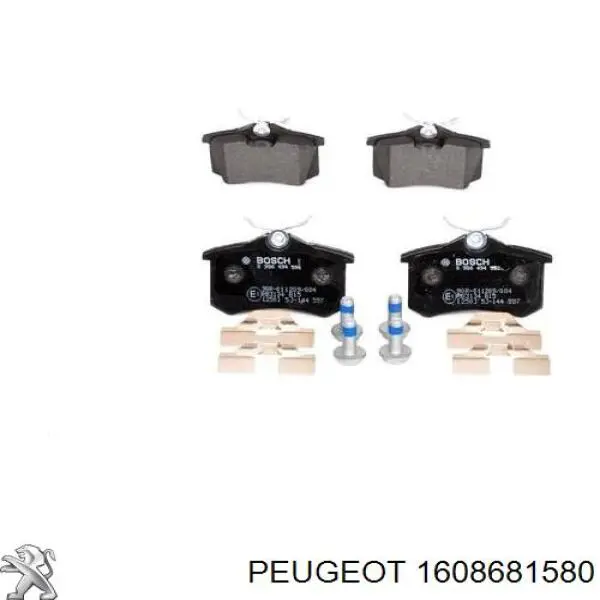 Задні гальмівні колодки Peugeot/Citroen 1608681580 ціна, від 17.45 USD