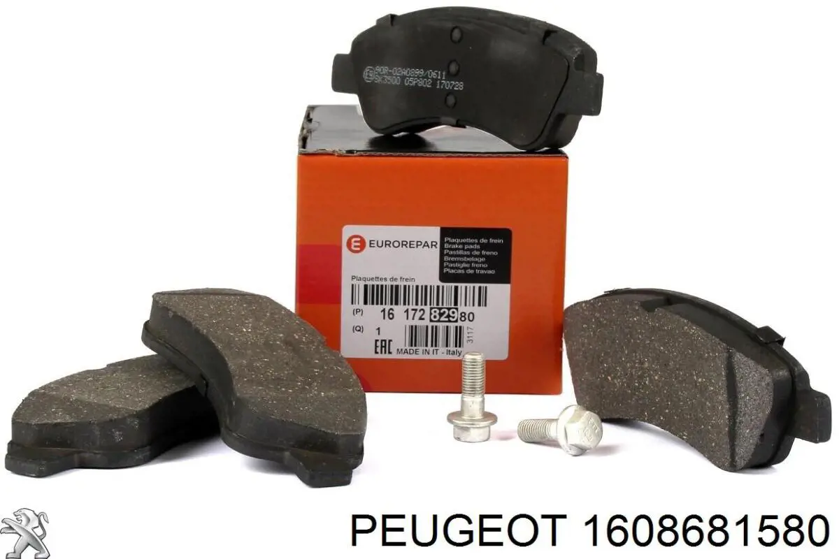 Задні дискові колодки Peugeot/Citroen 1608681580