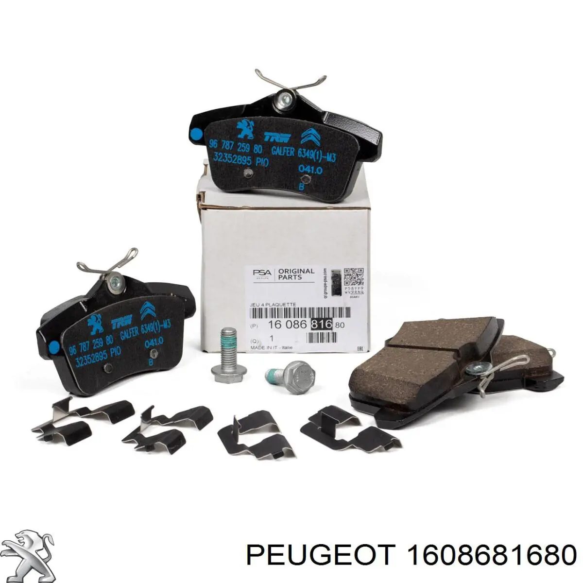 Купити 1608681680 Peugeot/Citroen Задні колодки