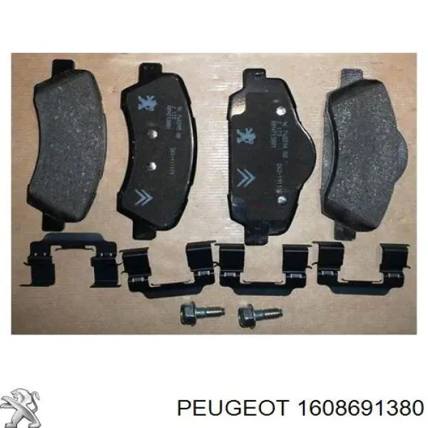 1608691380 Peugeot/Citroen колодки гальмівні передні, дискові