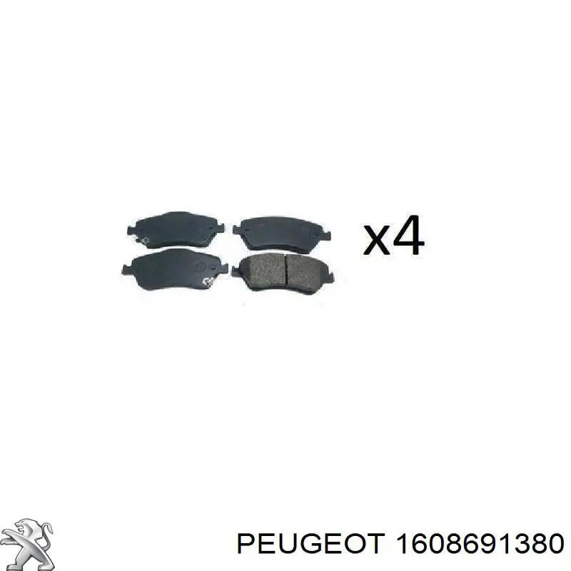 Гальмівні колодки Peugeot/Citroen 1608691380 ціна, від 20.56 USD
