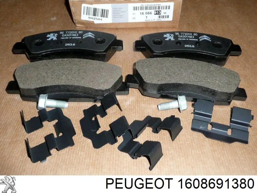 Передні тормозні колодки 1608691380 Peugeot/Citroen