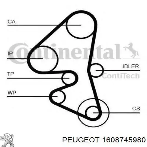 1608745980 Peugeot/Citroen ремінь грм
