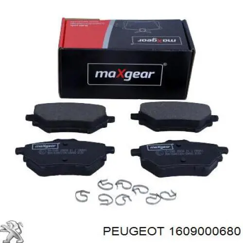1609000680 Peugeot/Citroen Колодки гальмівні задні, дискові