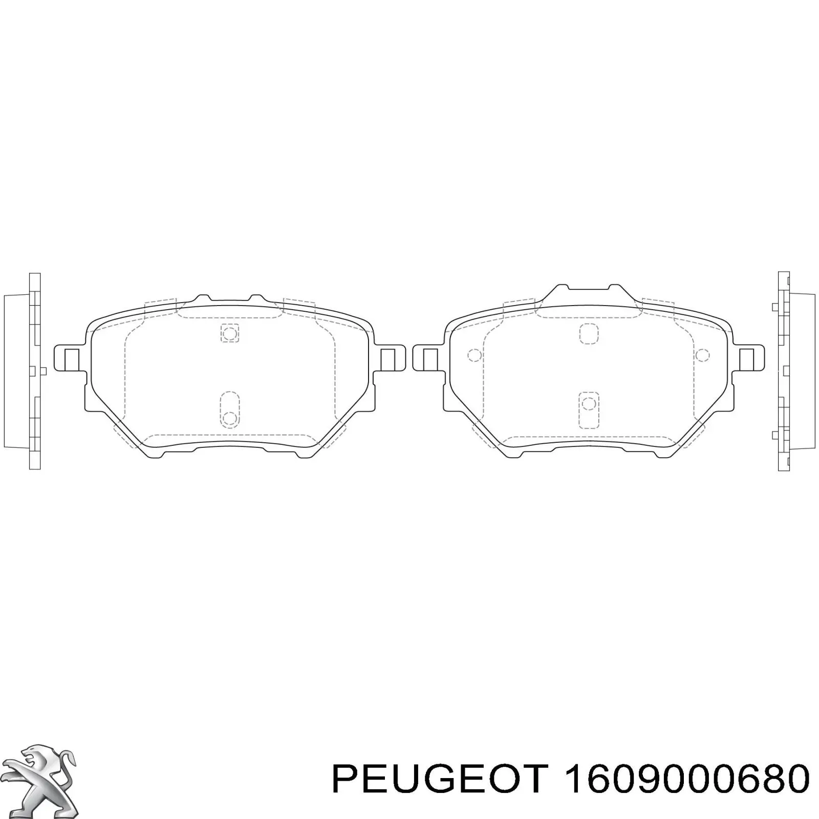 Задні гальмівні колодки Peugeot/Citroen 1609000680 ціна, від 30.84 USD