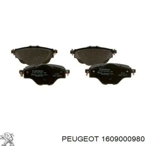 Купити 1609000980 Peugeot/Citroen Задні колодки