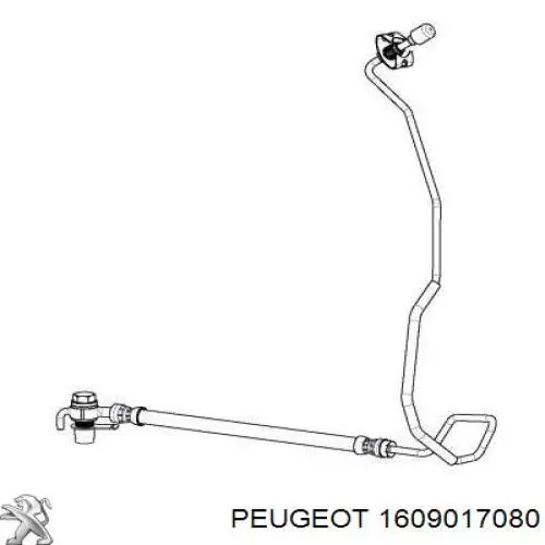 1609017080 Peugeot/Citroen Шланг гальмівний задній