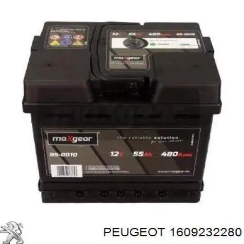 1609232280 Peugeot/Citroen акумуляторна батарея, акб