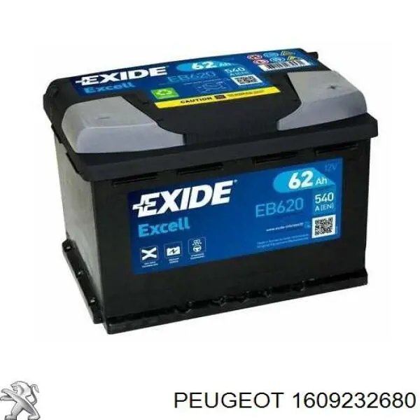 1609232680 Peugeot/Citroen акумуляторна батарея, акб