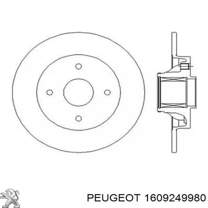 Задні дискові гальма Peugeot/Citroen 1609249980 ціна, від 90.34 USD