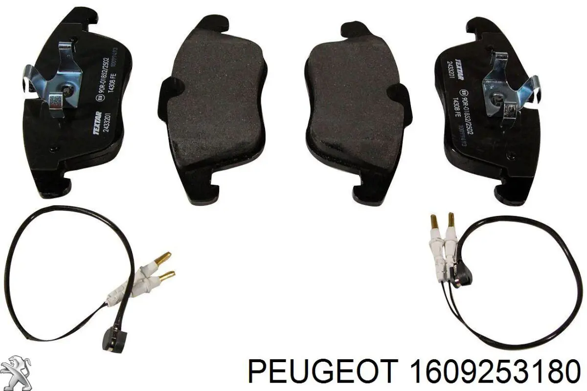 Купити 1609253180 Peugeot/Citroen Колодки гальмівні передні, дискові