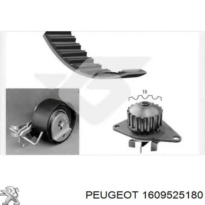 Ремкомплект ГРМ Peugeot/Citroen 1609525180