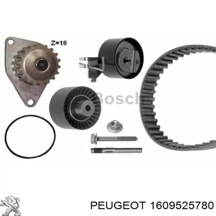 Купити 1609525780 Peugeot/Citroen ГРМ ремень