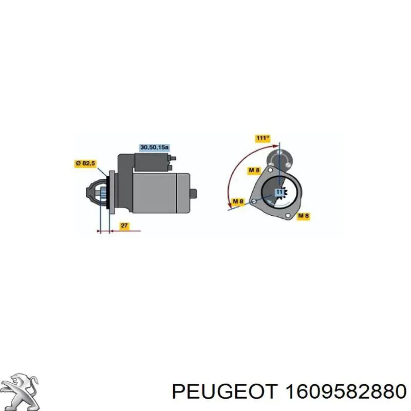 Диск гальмівний задній Peugeot/Citroen 1609582880