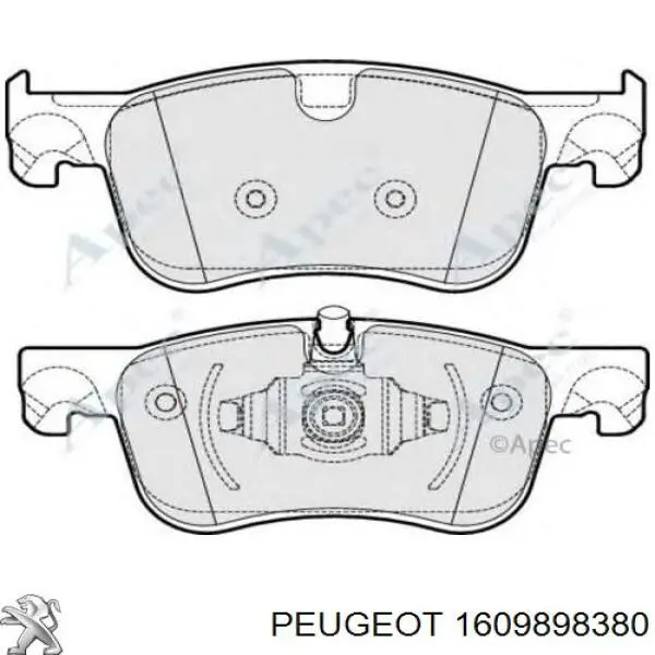 Купити 1609898380 Peugeot/Citroen Колодки гальмівні передні, дискові