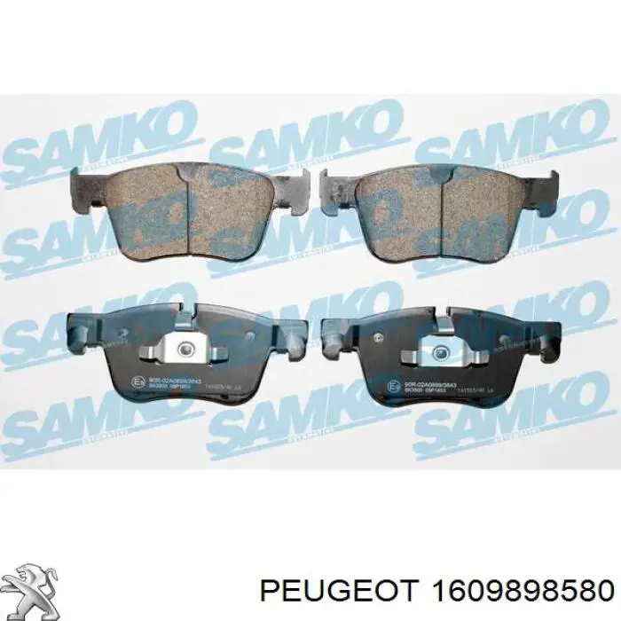 Гальмівні колодки Peugeot/Citroen 1609898580 ціна, від 48.60 USD