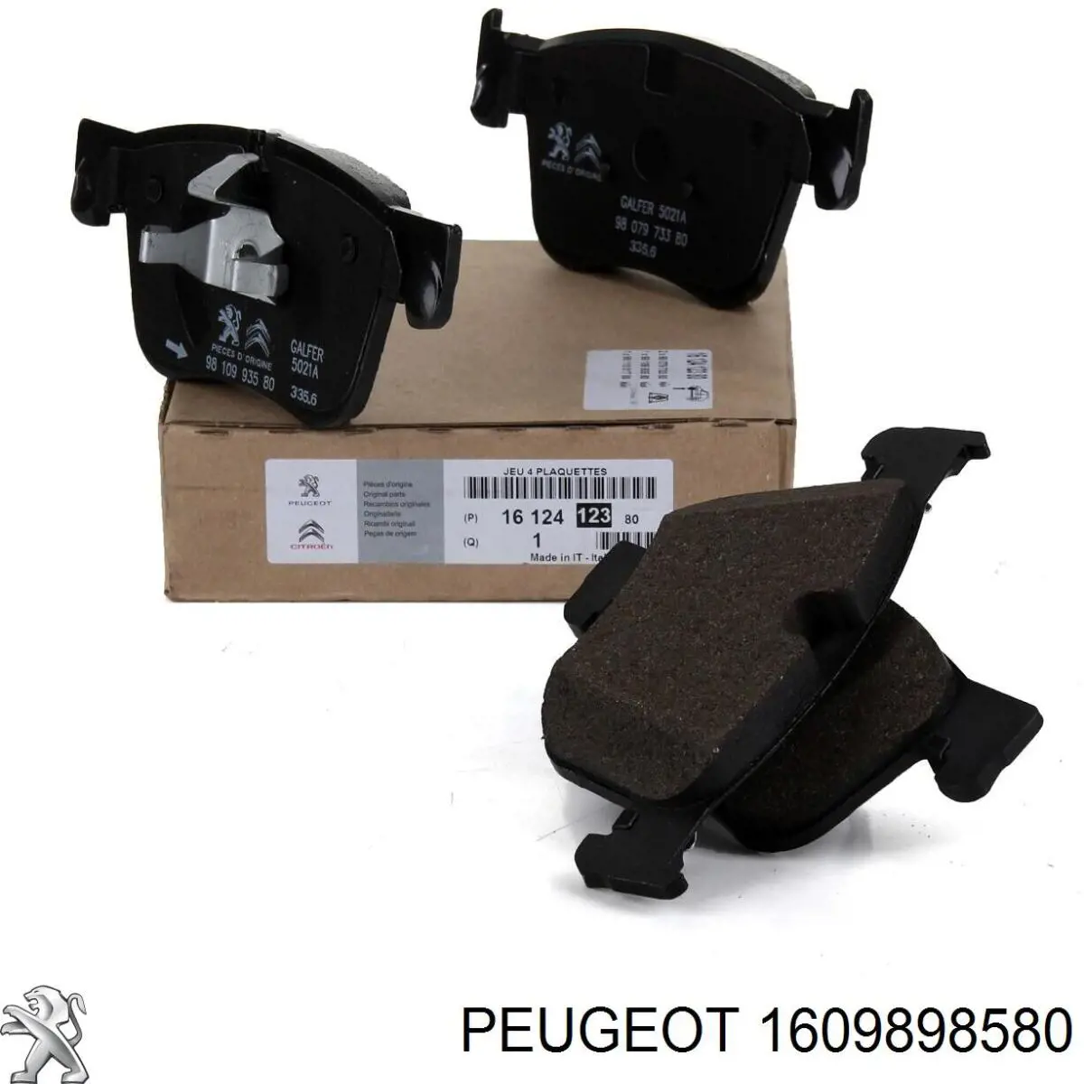 1609898580 Peugeot/Citroen Передні гальмівні колодки