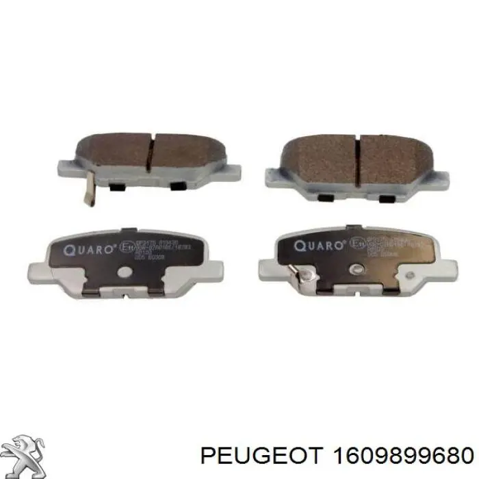 Колодки гальмові задні, дискові 1609899680 Peugeot/Citroen