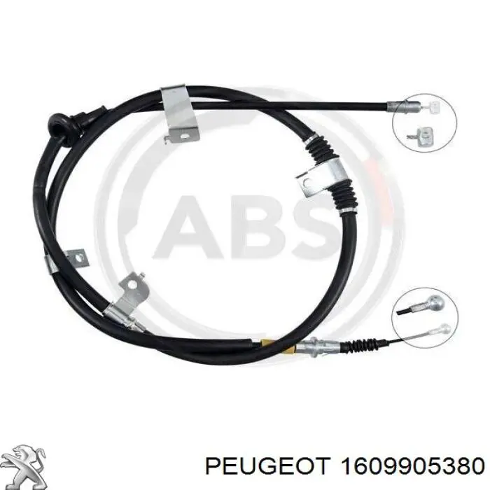 Трос стоянкового гальма задній правий Peugeot/Citroen 1609905380 ціна, від 30.63 USD