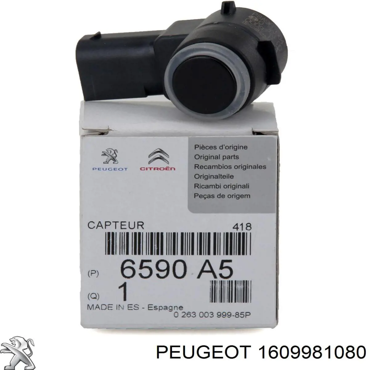 Купити 1609981080 Peugeot/Citroen Датчик сигналізації паркування (парктронік), передній