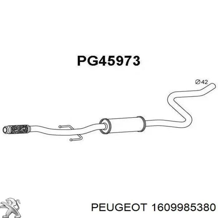 Купити 1609985380 Peugeot/Citroen Вихлоп