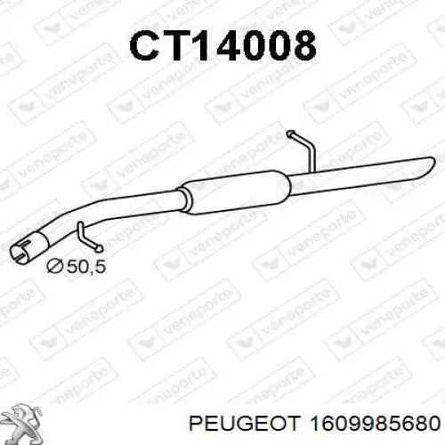 Вихлопна труба Peugeot/Citroen 1609985680 ціна, від 56.41 USD