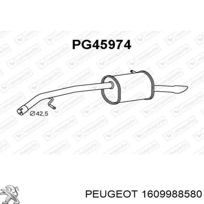 Вихлопна труба Peugeot/Citroen 1609988580 ціна, від 42.33 USD
